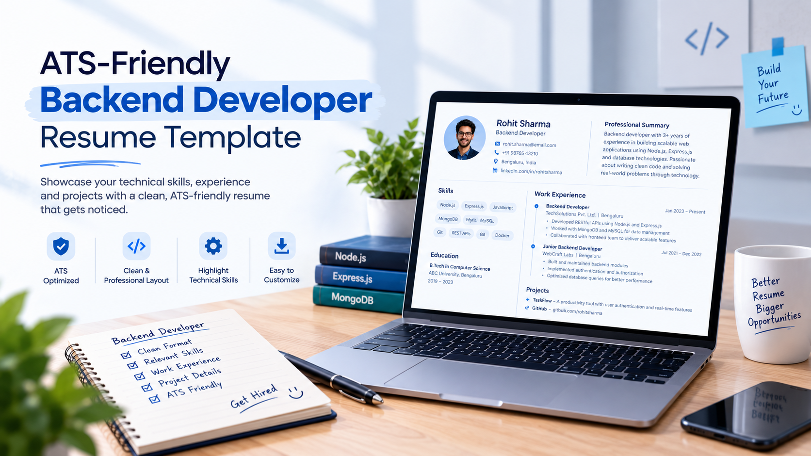  ATS-Friendly Backend Developer Resume Template | CvLay