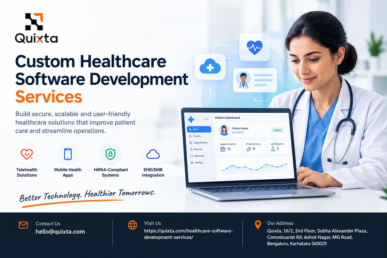  Custom Healthcare Software Development Services for Modern Healthcare Businesses By Quixta
