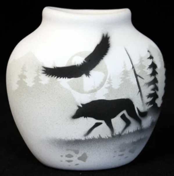  Best High Country Tracks Moose Vase | Wildlife Art Pottery