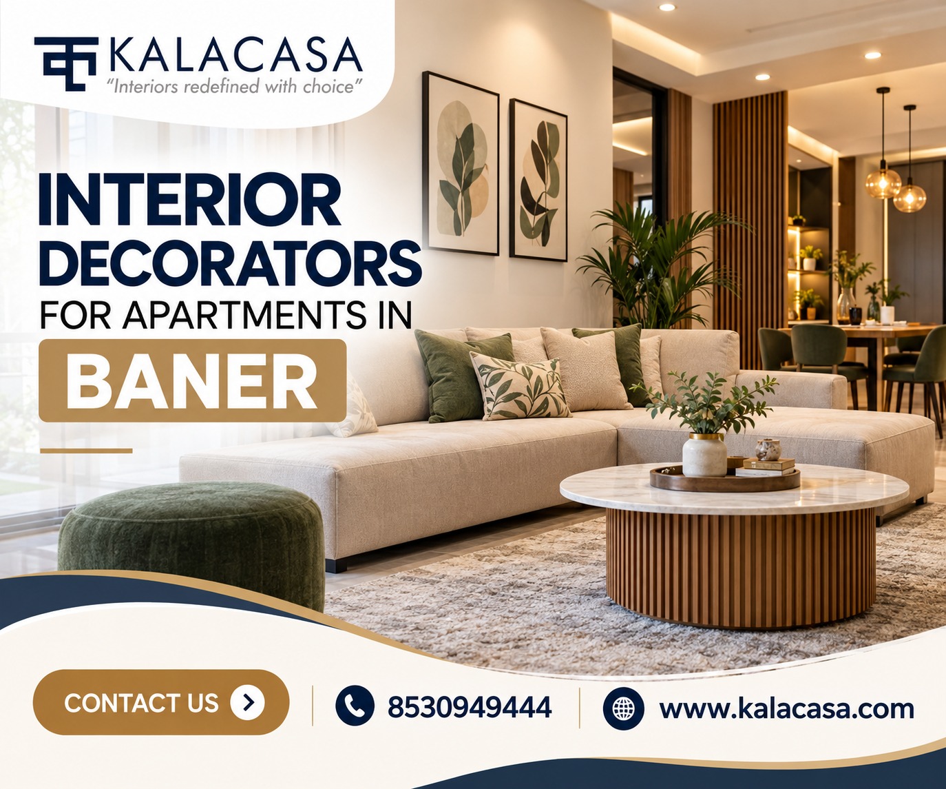  Interior Decorators For Apartment in Baner - kalacasa studio