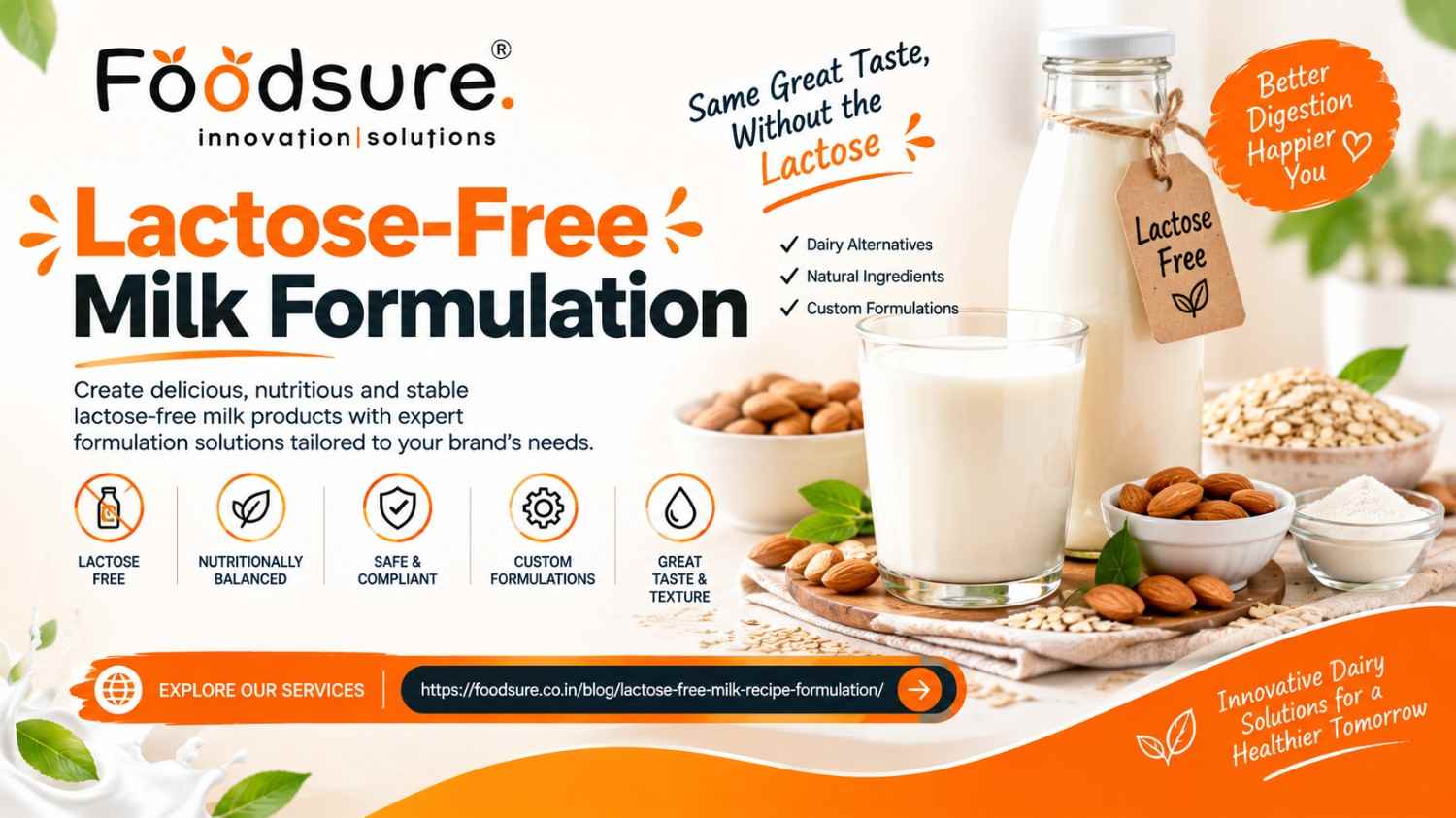  Lactose-Free Milk Formulation for Dairy Product Brands