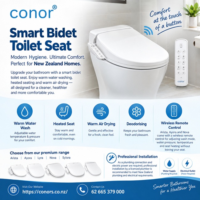  Smart Bidet Toilet Seat | Modern Bathroom Comfort NZ