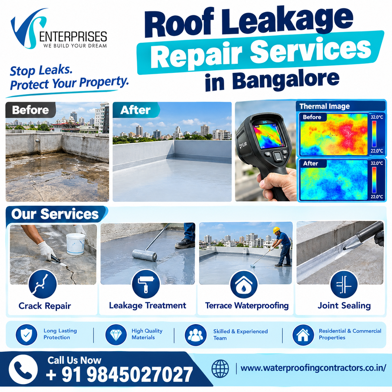  Roof Leakage Repair Services in Bangalore