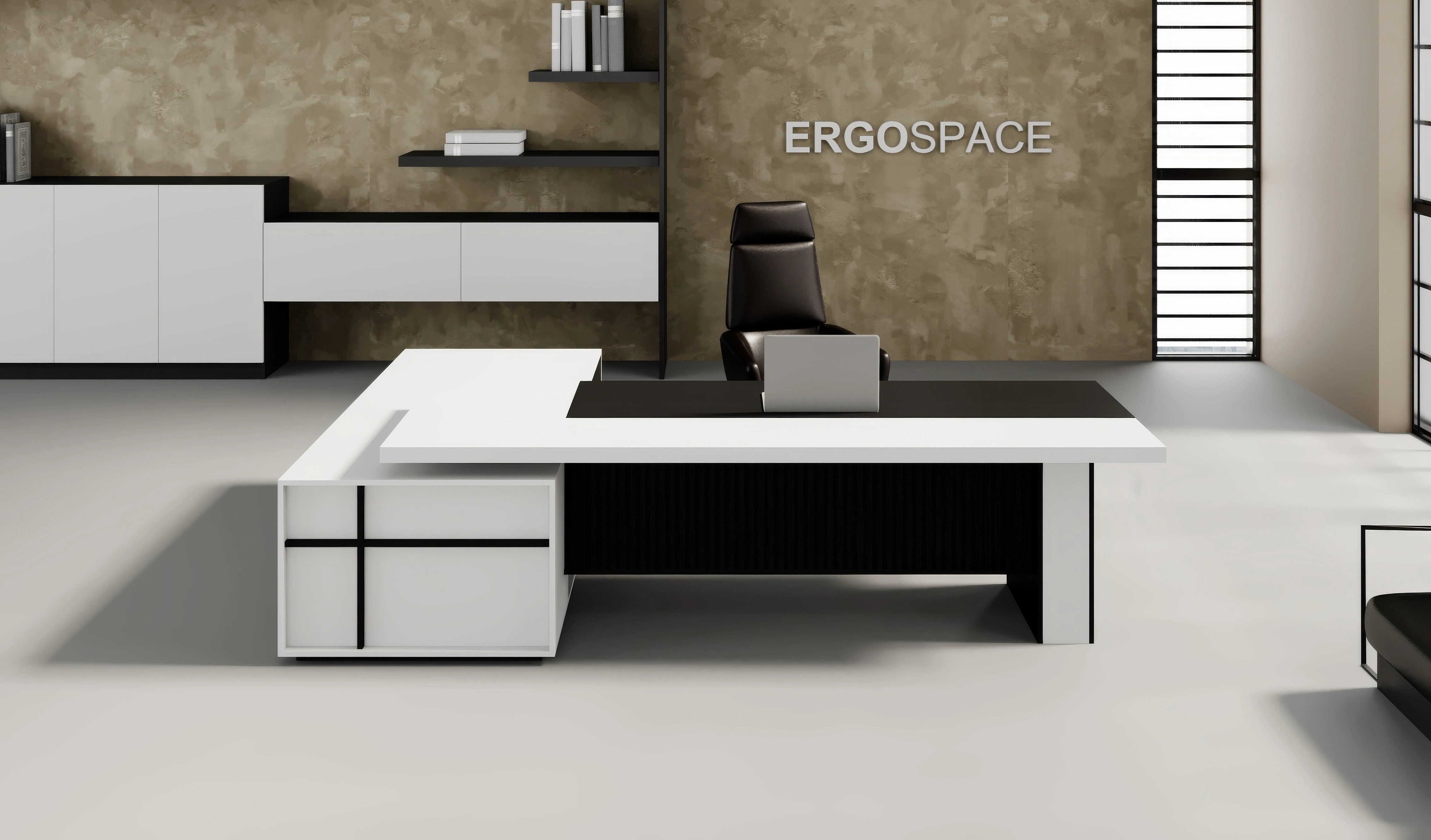  Cez L-Shaped Executive Desk – Modern Executive Office Desk