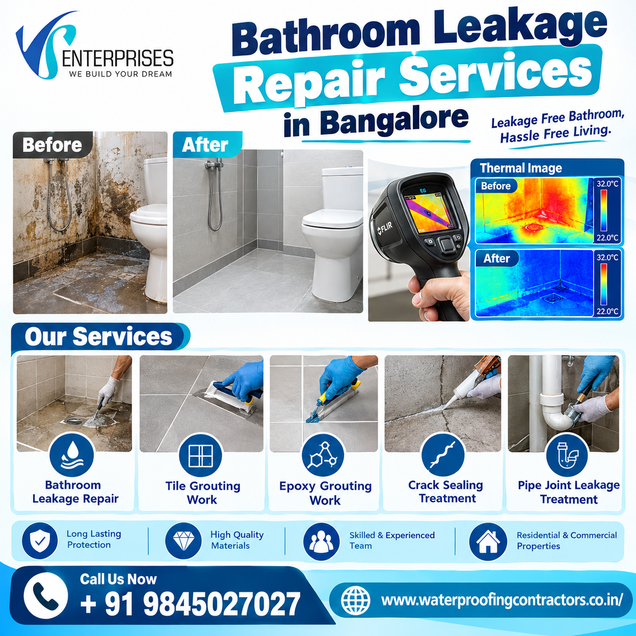  Bathroom leakage repair services in Bangalore