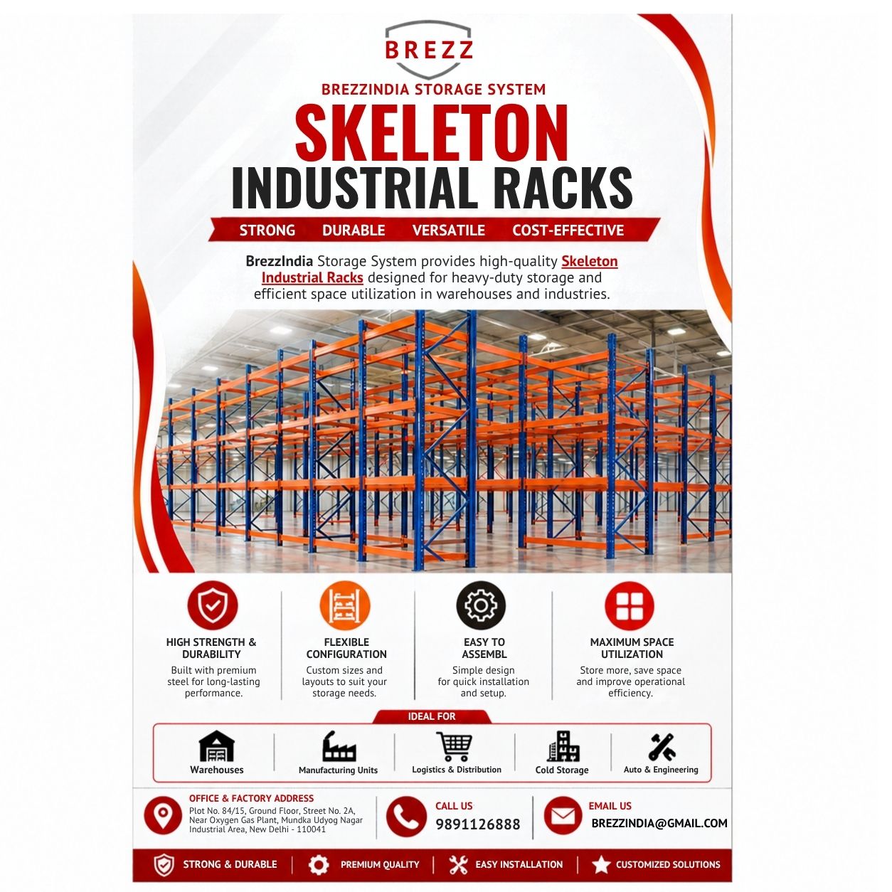  Skeleton Industrial Racks – Strong & Space-Saving Storage Solution