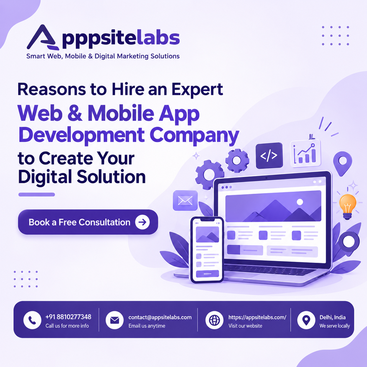  Custom App Development Agency in Delhi | Appsite Labs