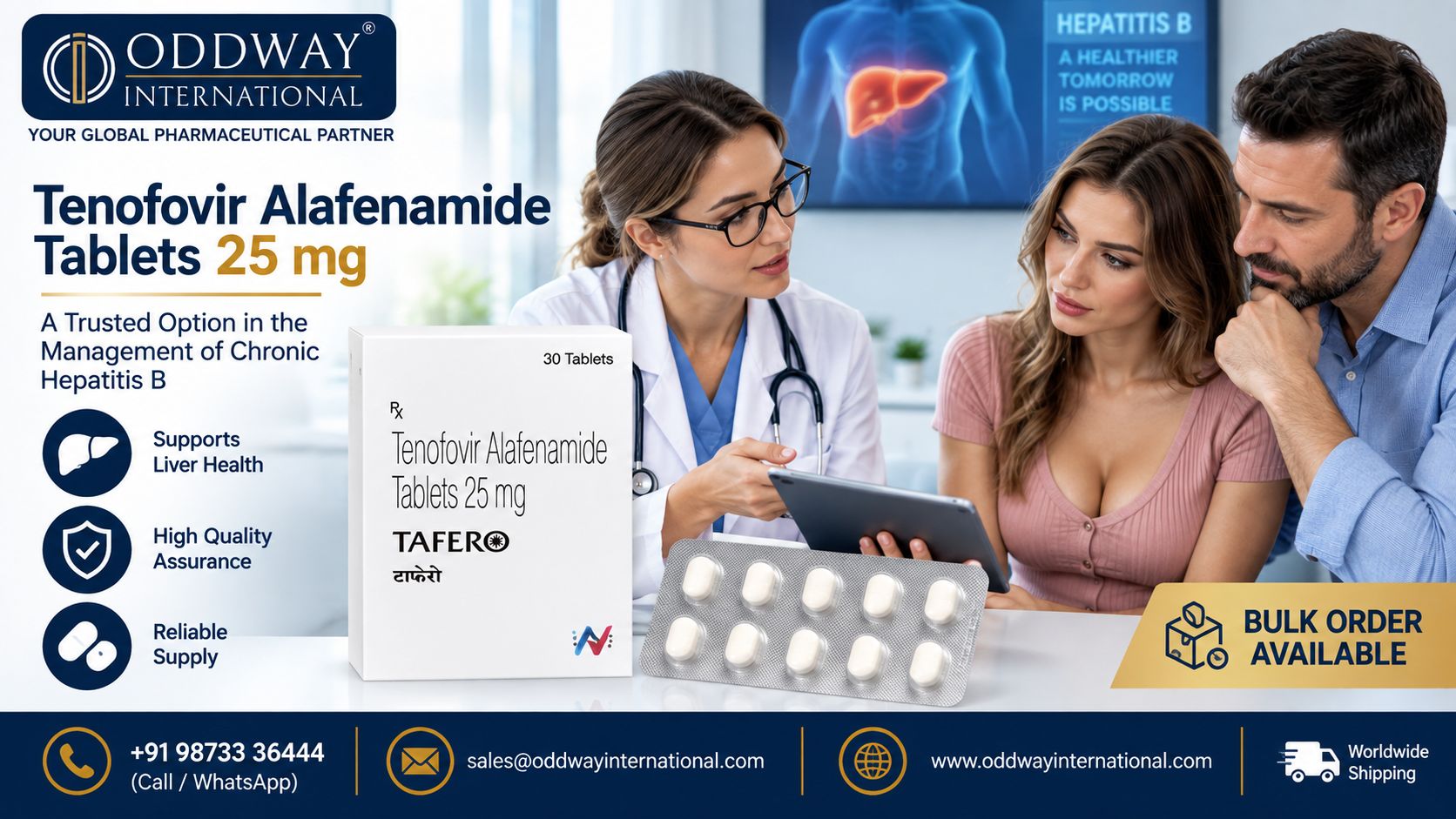  Tenofovir Alafenamide Tablets 25 Mg Price in India for USA Hospitals - Oddway