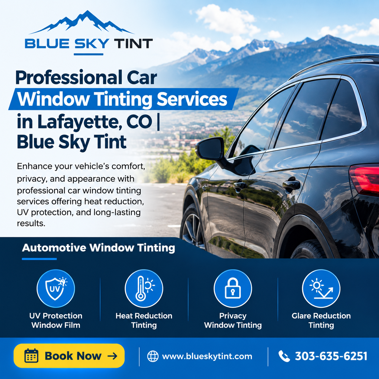  Reliable Car Window Tinting Services in Lafayette, CO | Blue Sky Tint