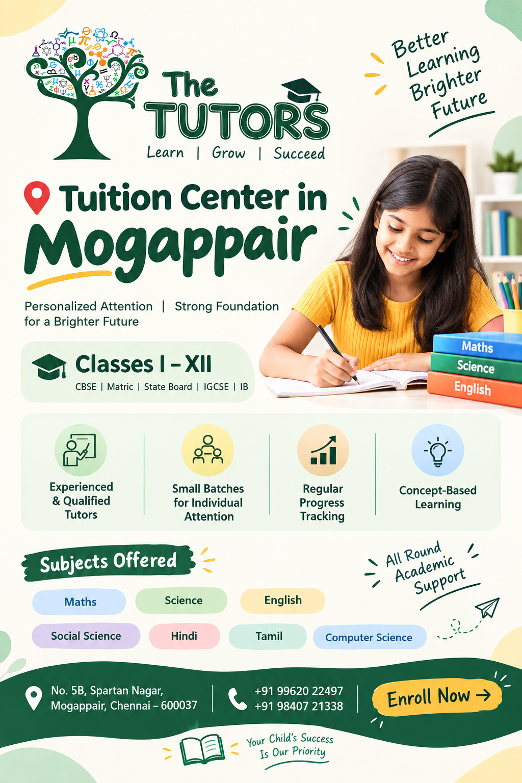  Tuition Center in Mogappair for School and Competitive Exam Preparation