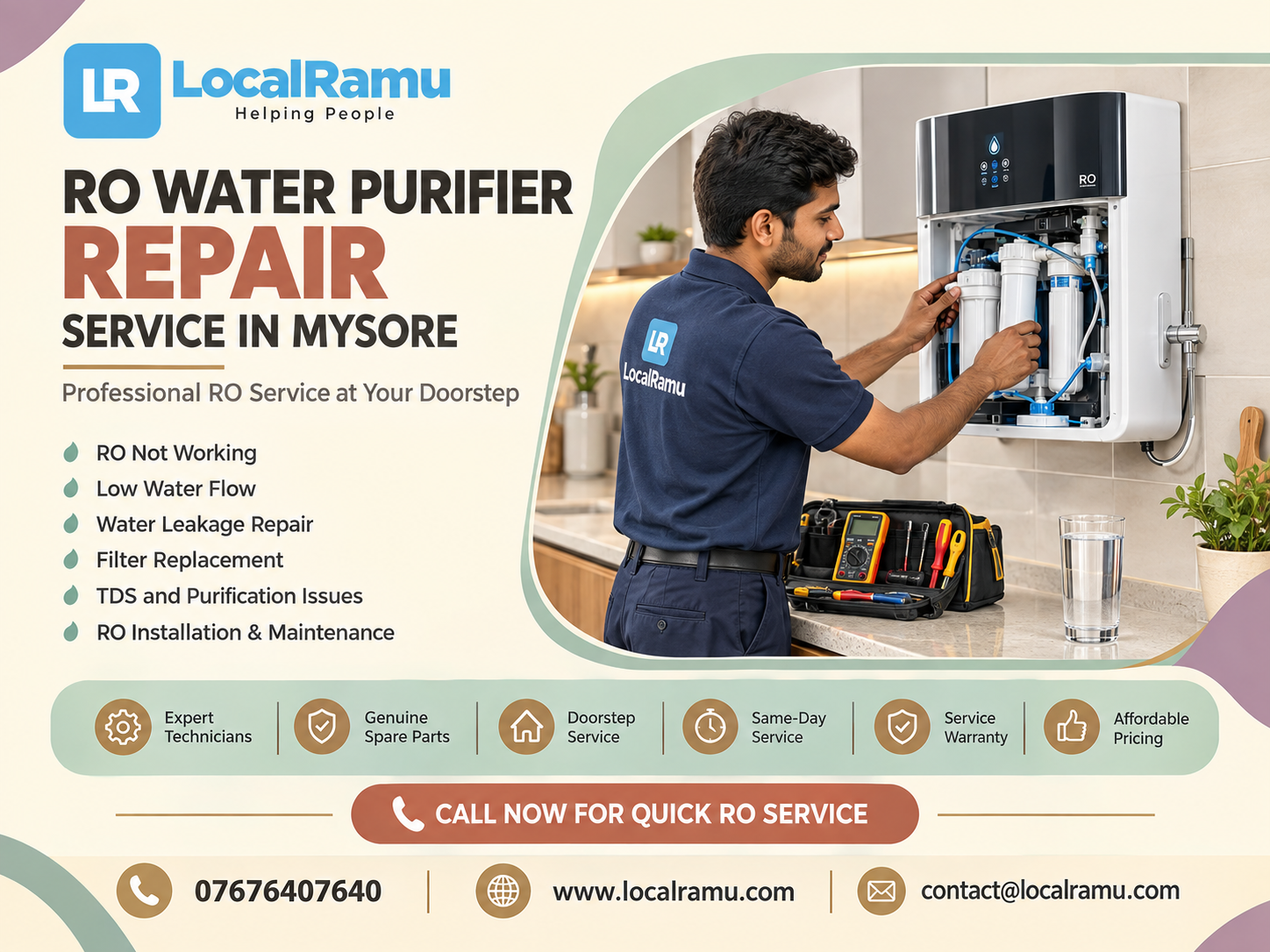  Smart RO Water Purifier Repair Service in Mysore by LocalRamu Services