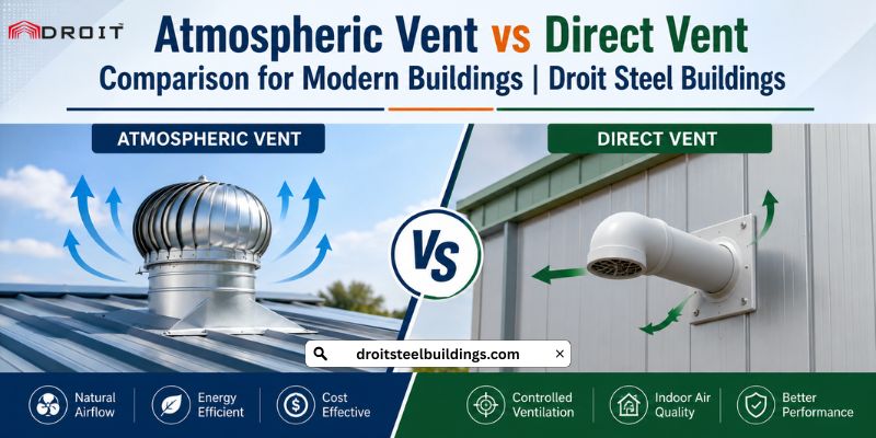  Atmospheric Vent vs Direct Vent Comparison for Modern Buildings | Droit Steel Buildings