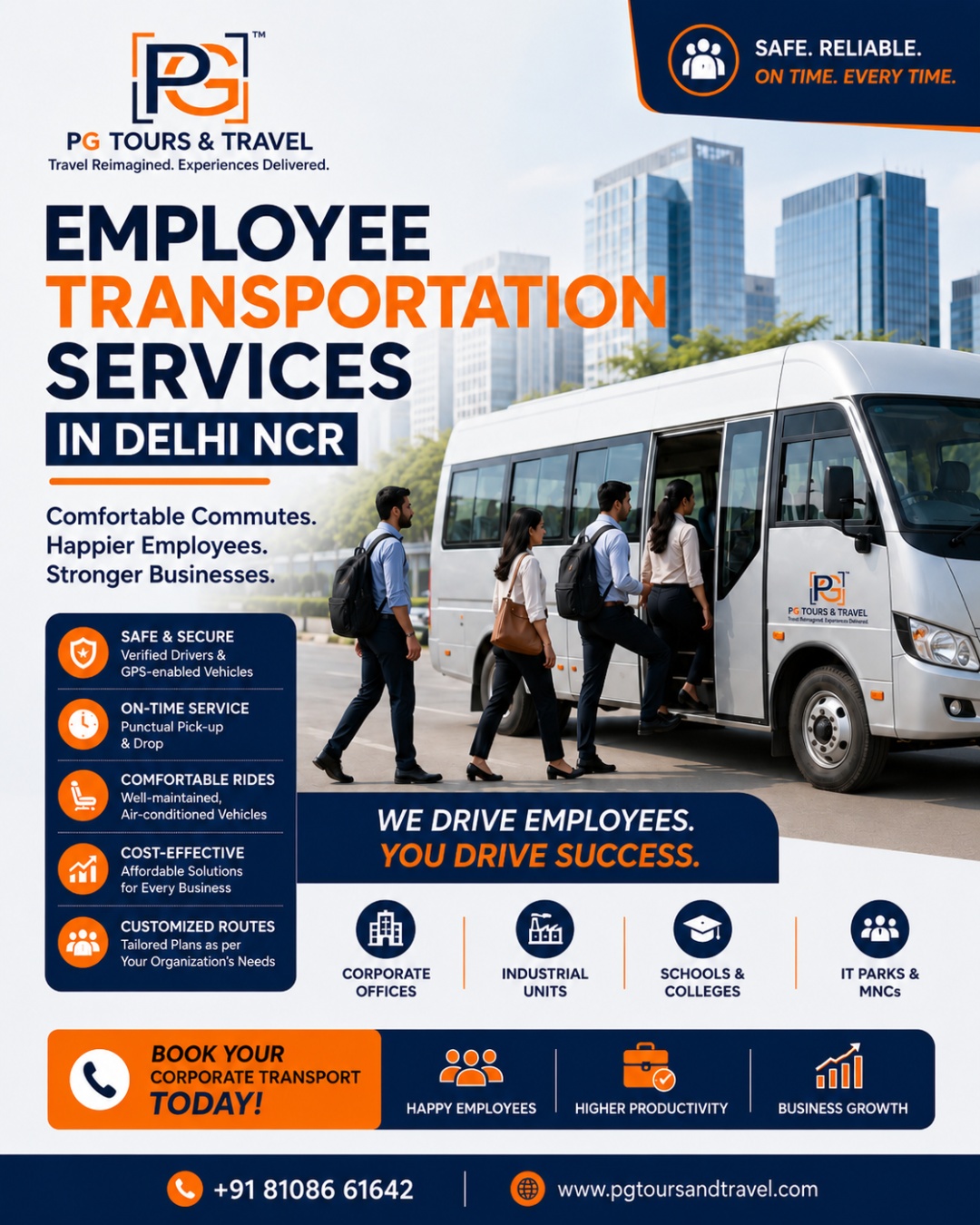  Company Transportation Service for Reliable Employee Pickup & Drop