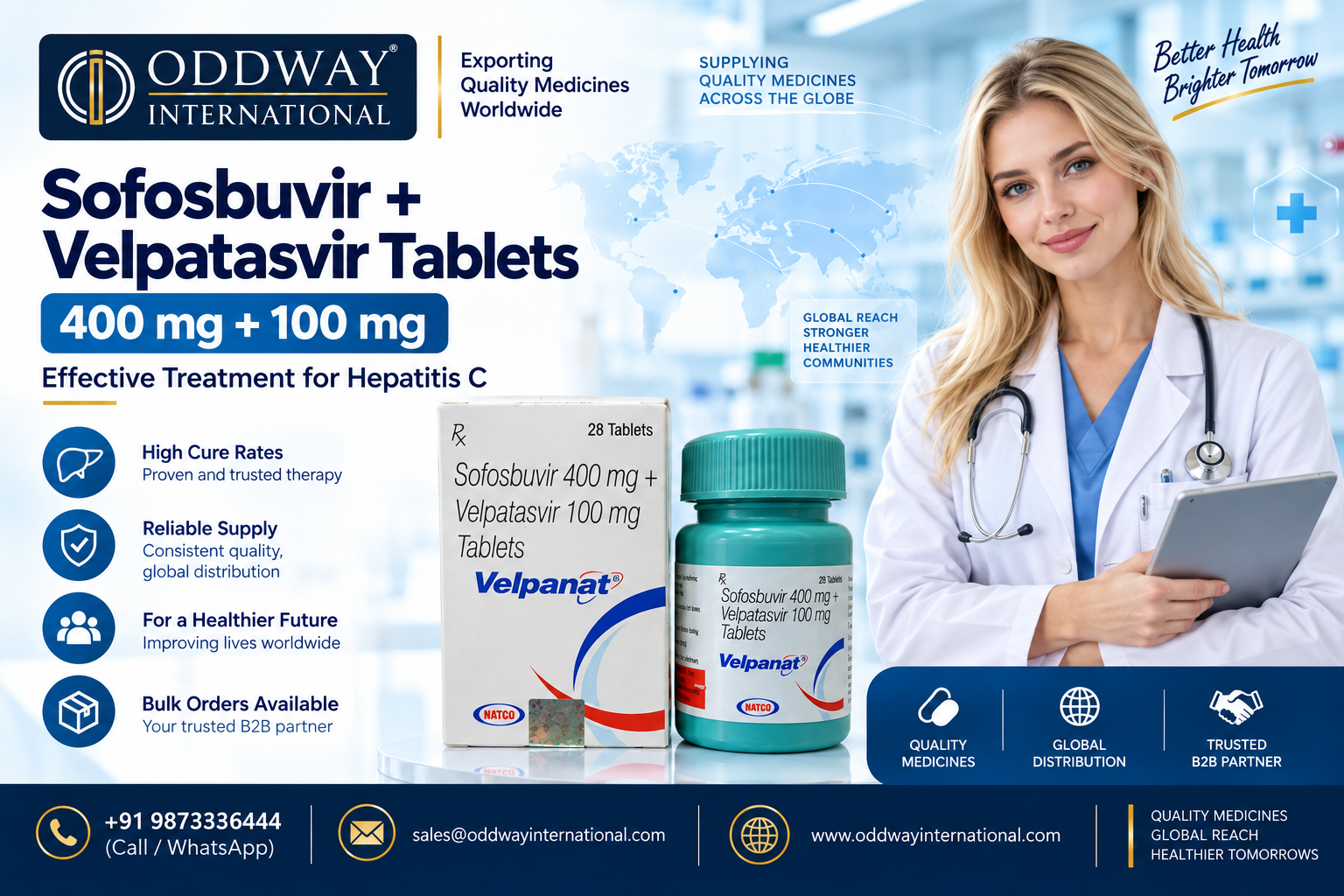  Sofosbuvir And Velpatasvir Tablets 400mg 100mg Price for USA Buyers - Oddway