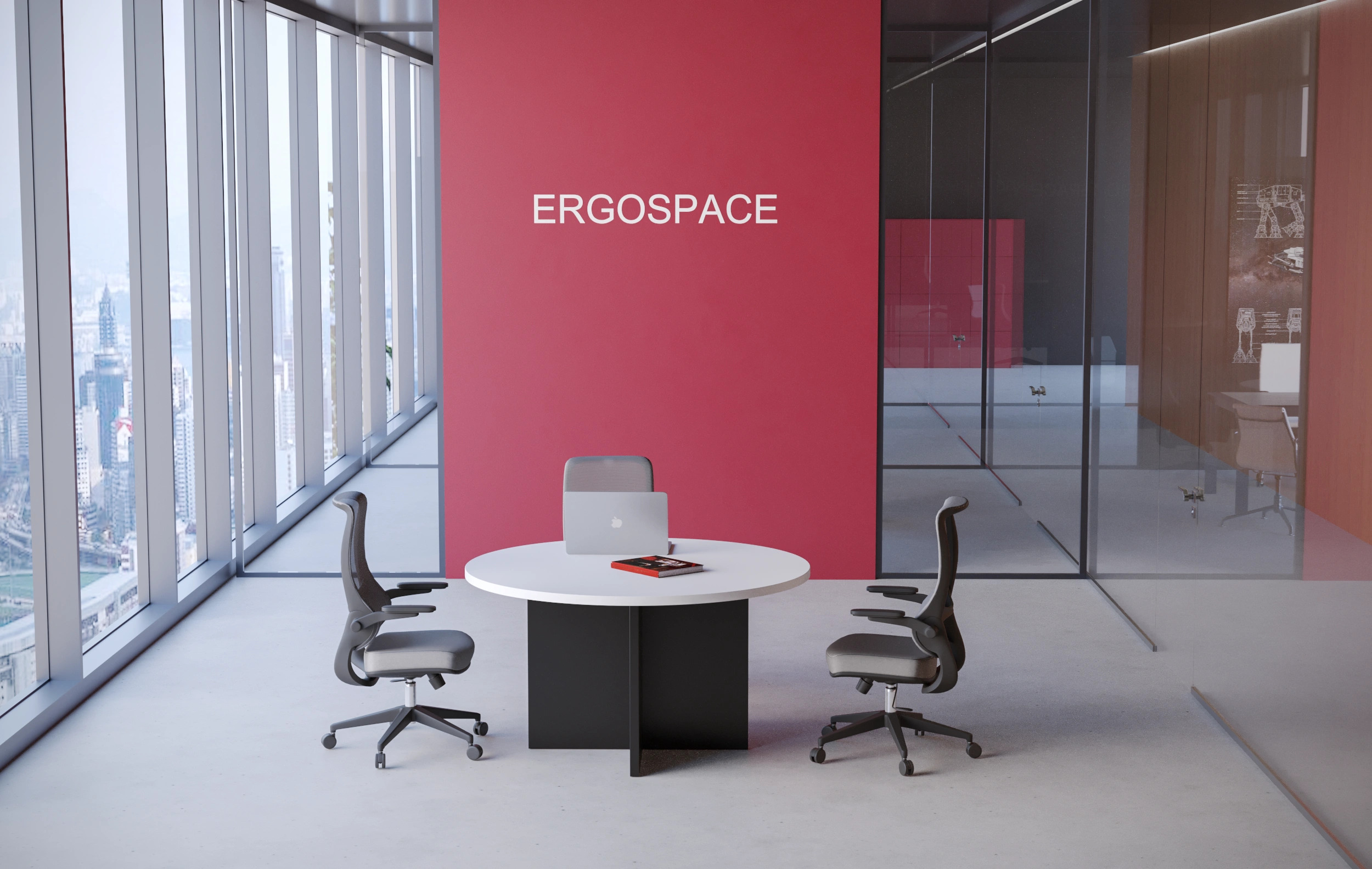 Cove White Round Meeting Table | Custom Made for Modern Offices