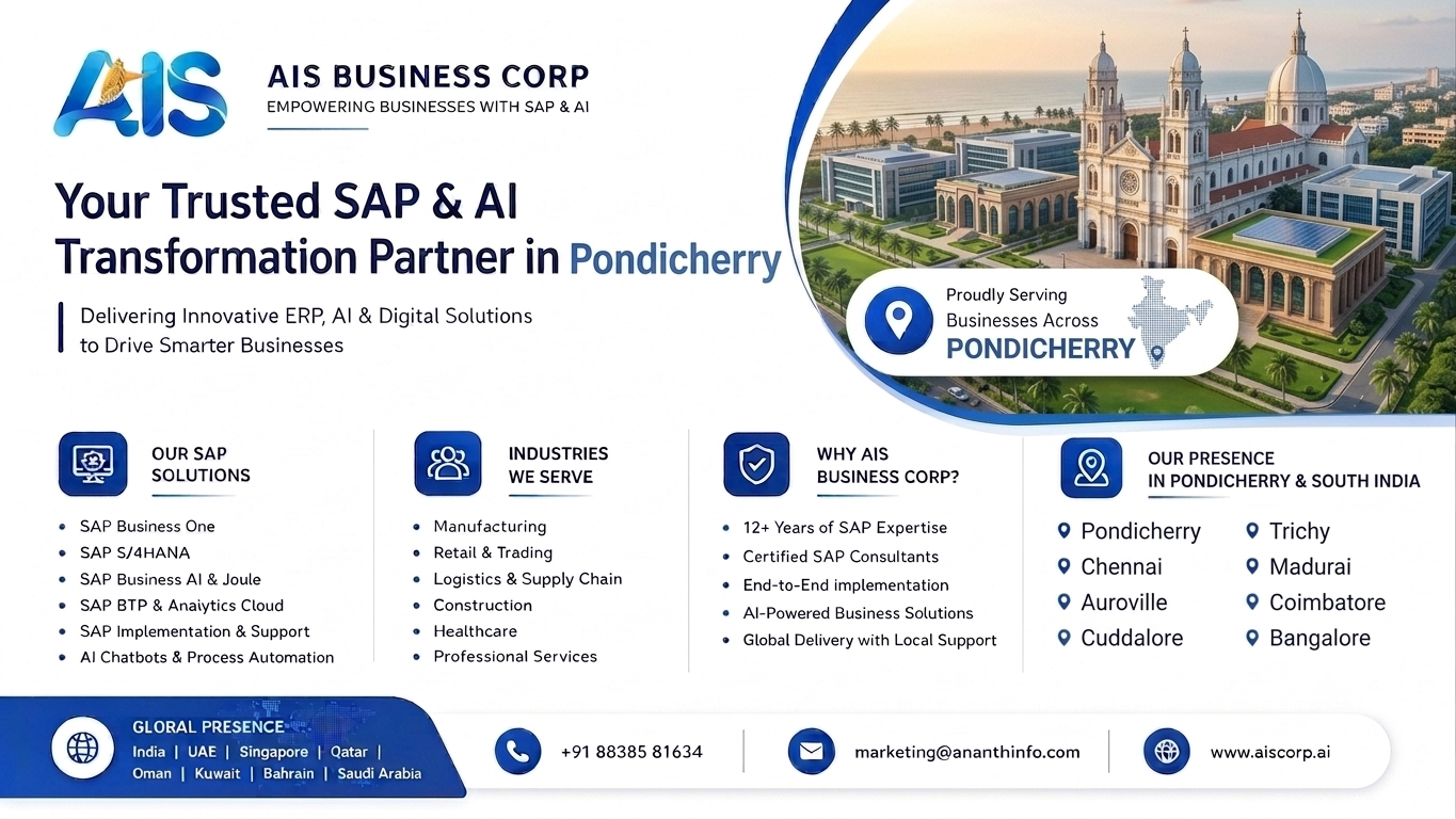  sap b1 partner in pondicherry