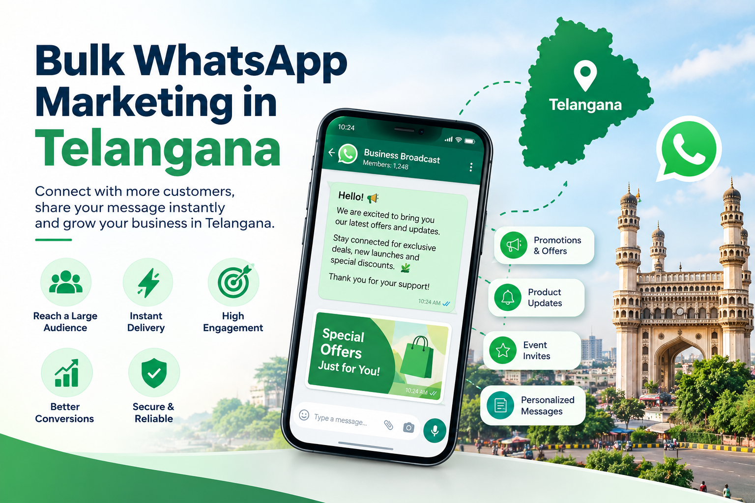  Reliable Bulk WhatsApp Marketing in Telangana for Businesses