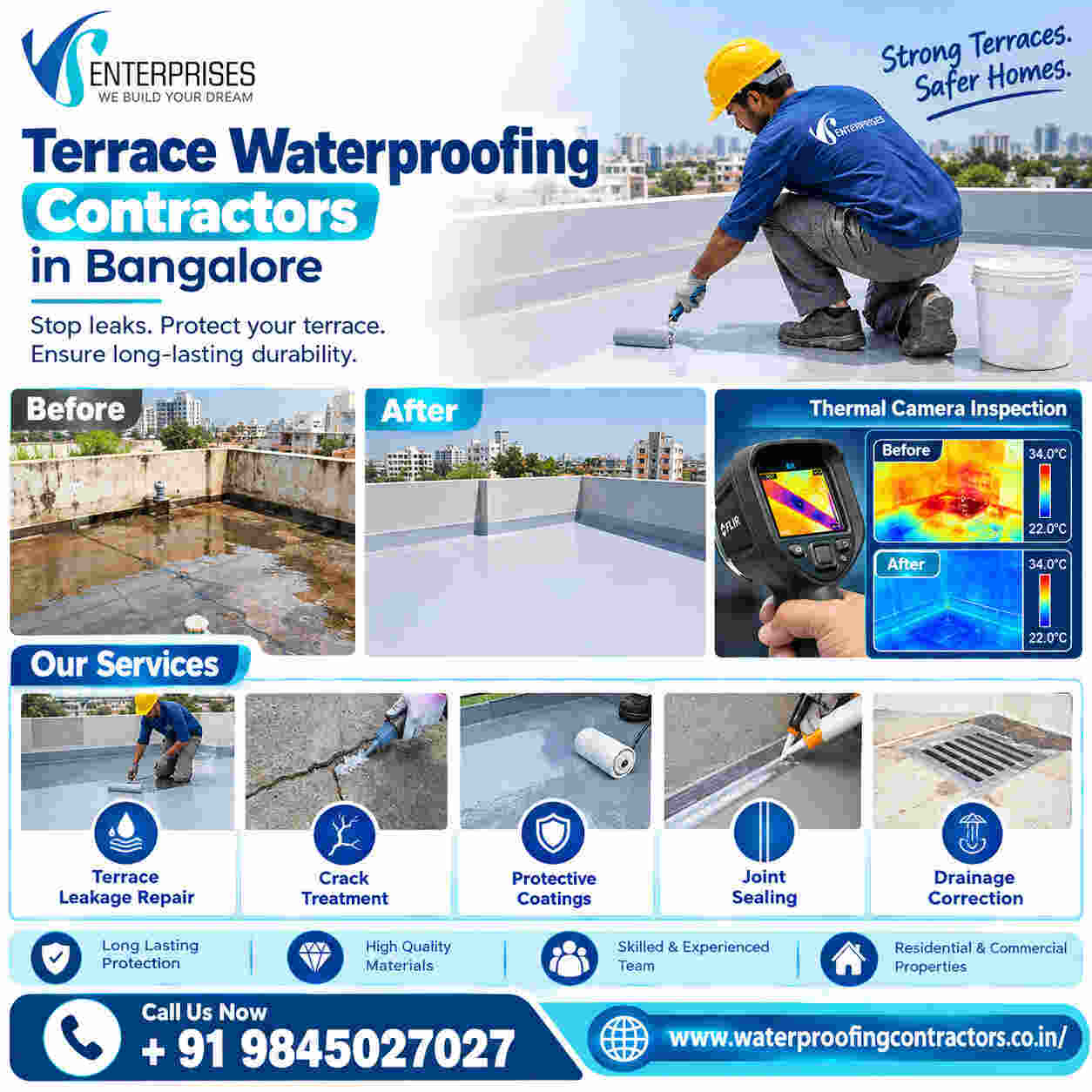  Terrace Waterproofing Contractors in Bangalore