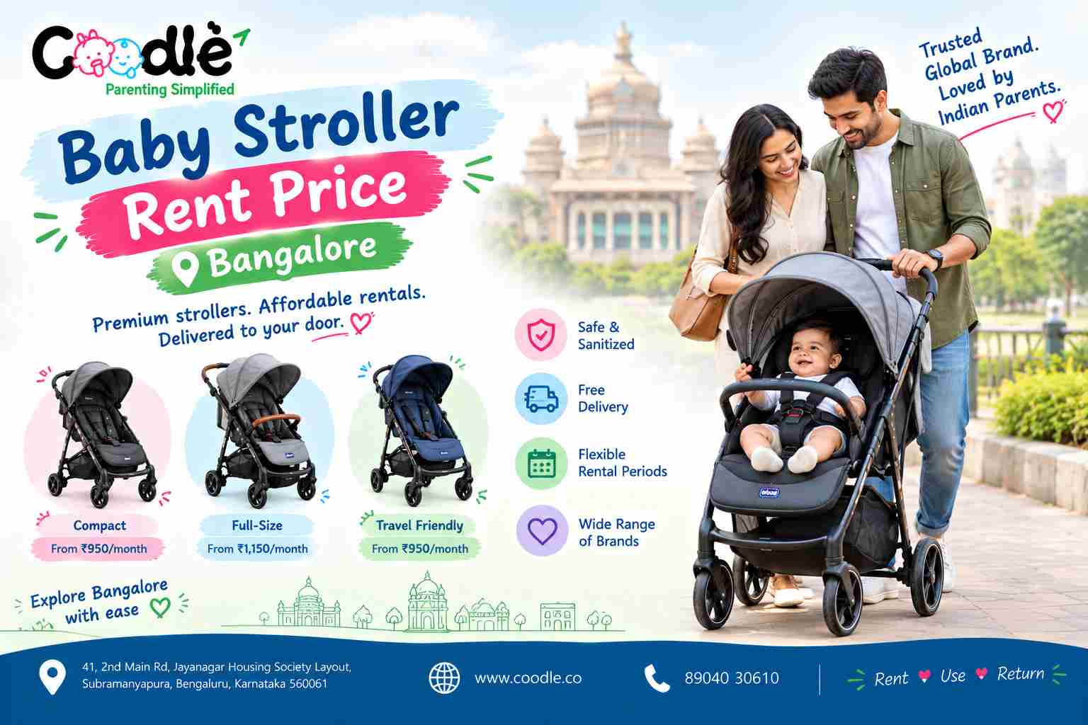  Baby Stroller Rent Price Bangalore