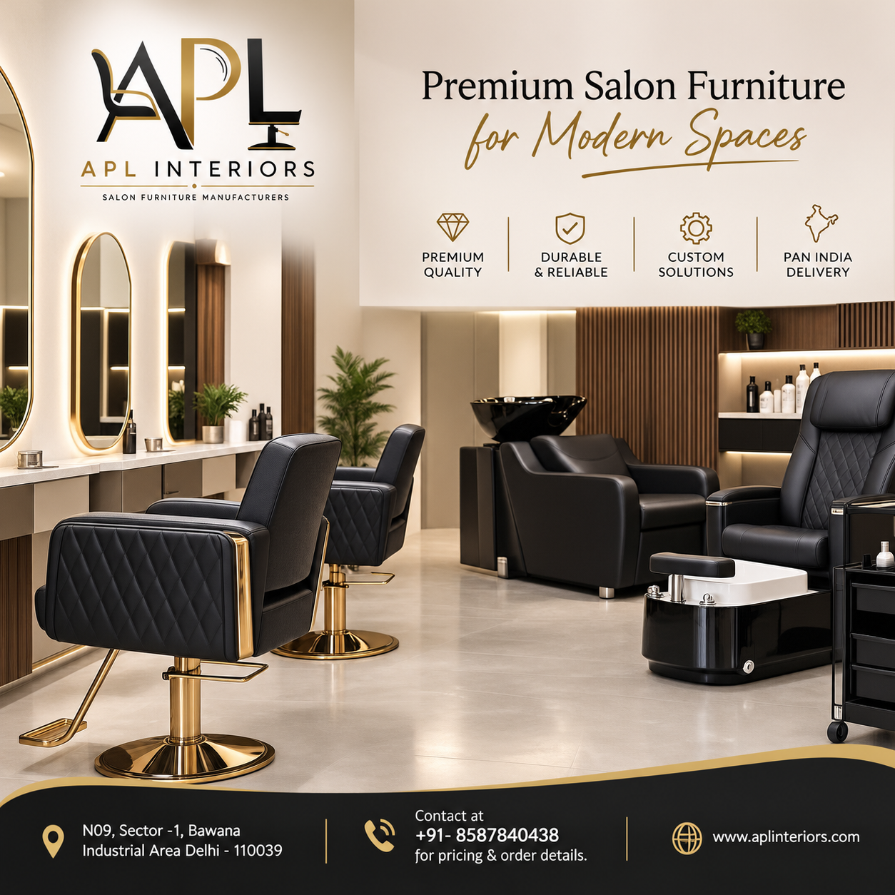  Salon Furniture Manufacturer & Supplier in Delhi | APL Interiors