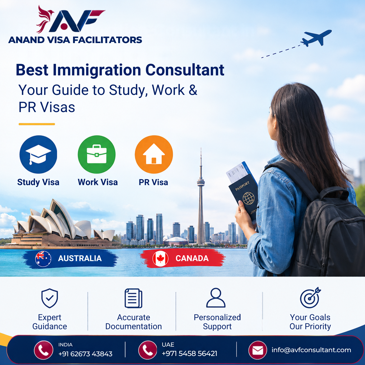  Canada PR Consultant & Study Visa Consultant in Indore — AVF Consultant