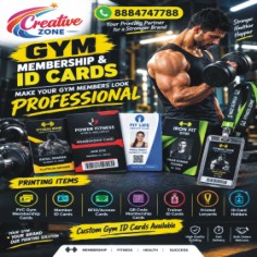  Creative Zone Printing Service | Gym Membership Cards | Visiting Cards | Stickers | 600