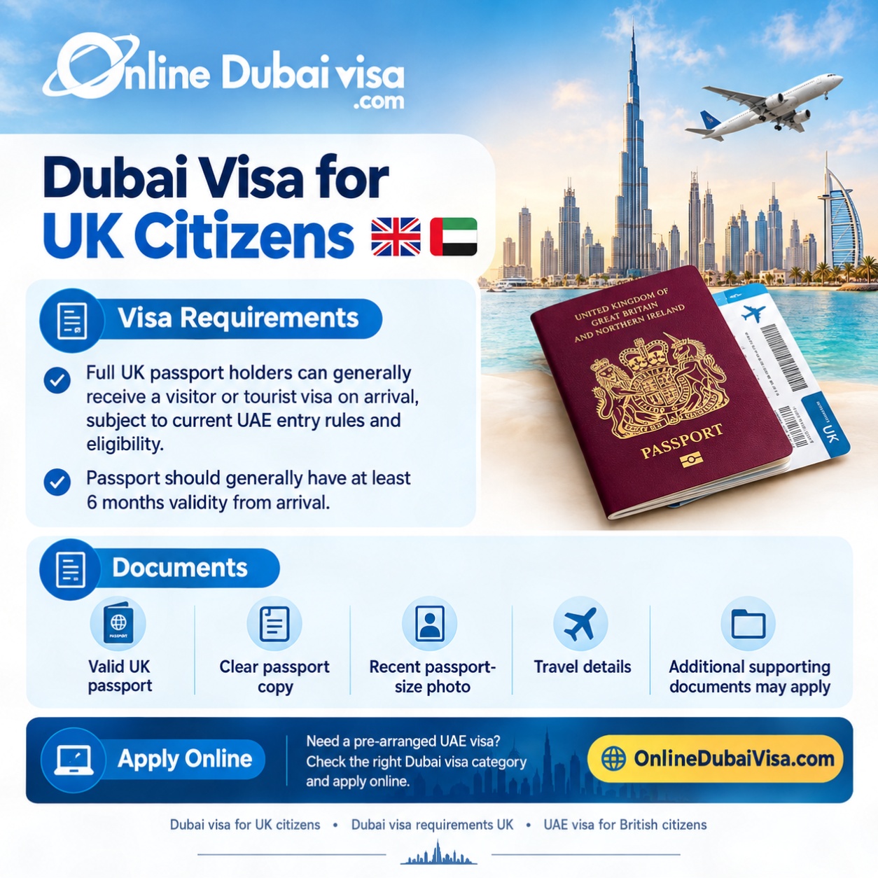  Dubai Visa for UK Citizens – Requirements & Visa Information