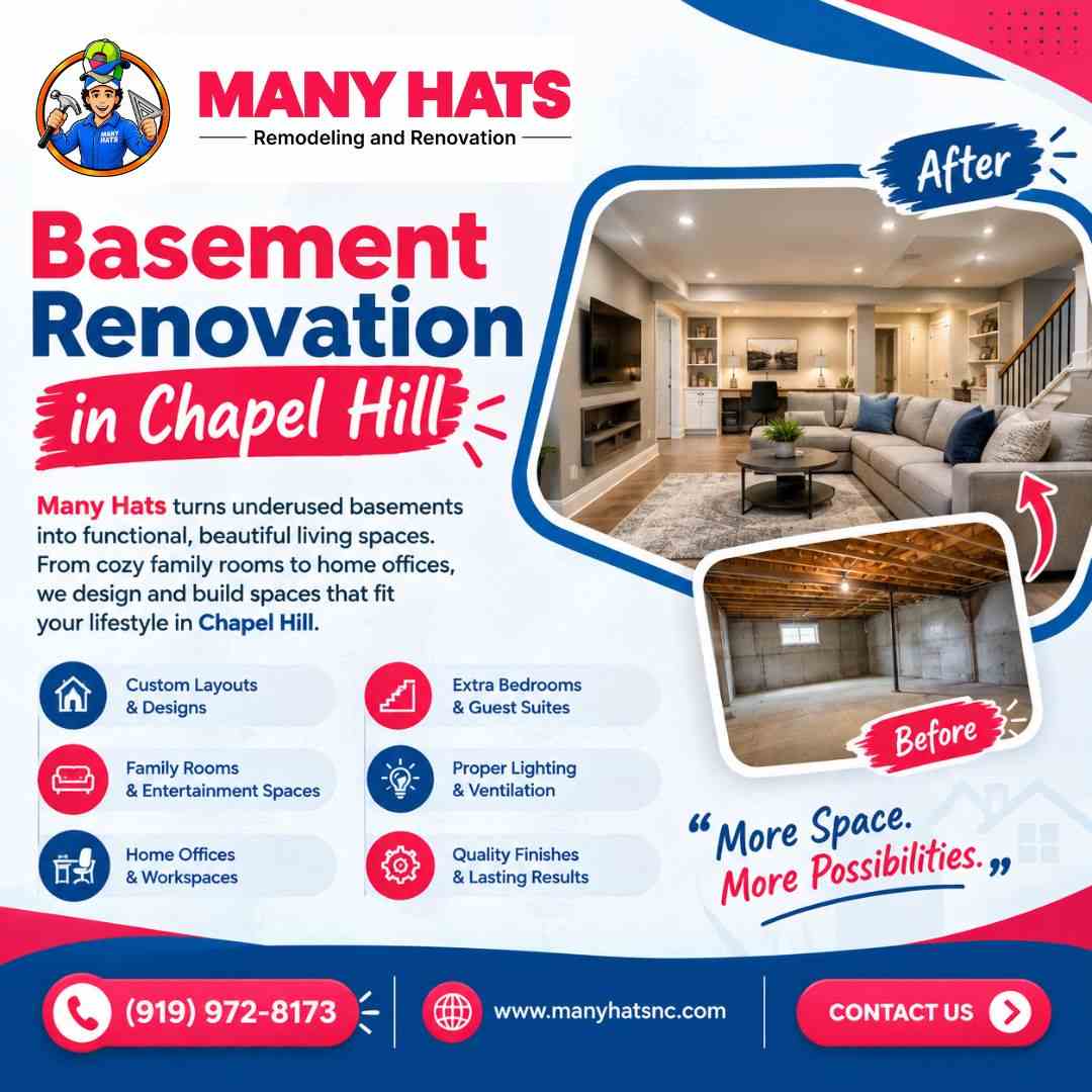  Basement renovation in Chapel Hill | Manyhats