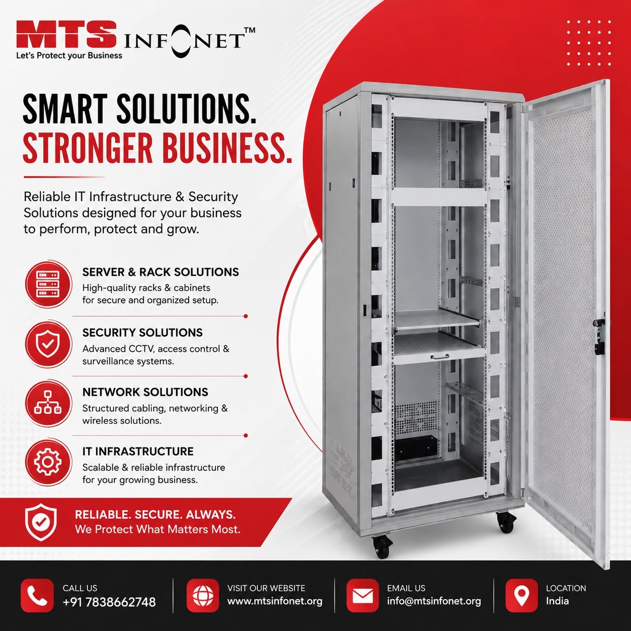  Data Center Rack Manufacturer in Delhi | MTS Infonet