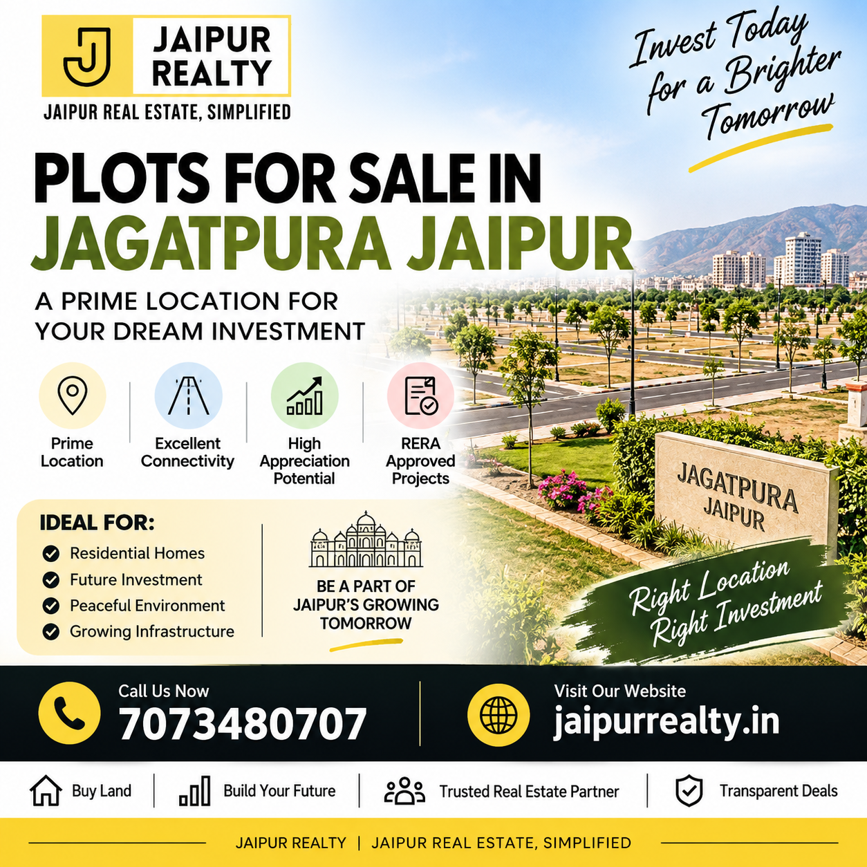  What are the advantages of buying a residential plot in Jagatpura, Jaipur?