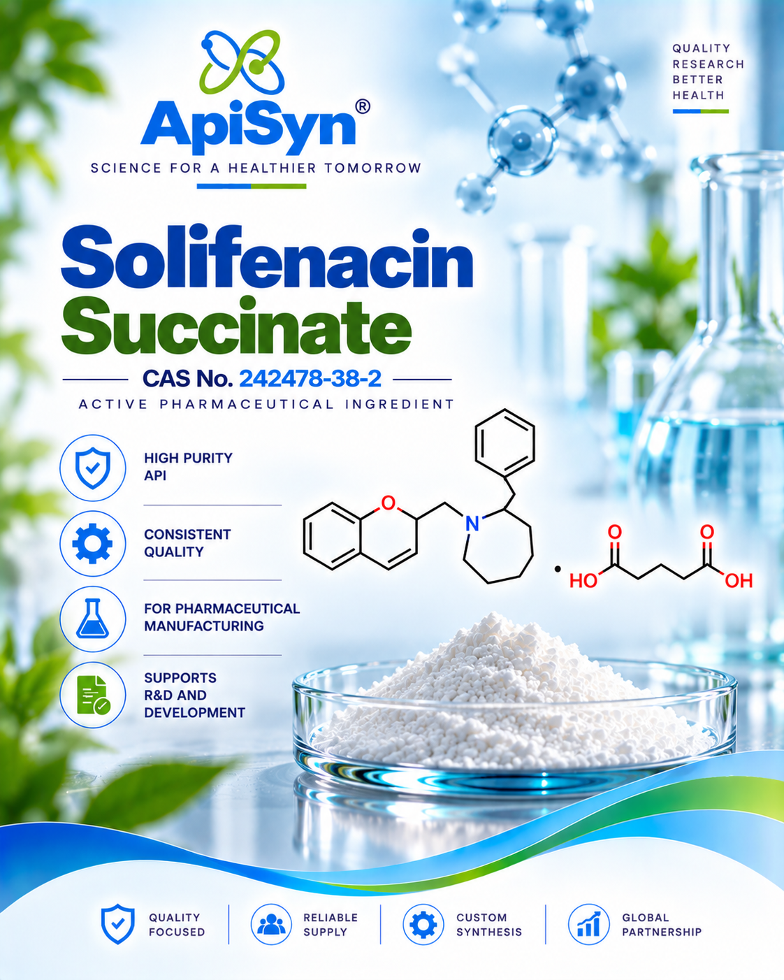  Solifenacin Succinate API Manufacturer & Supplier | ApiSyn