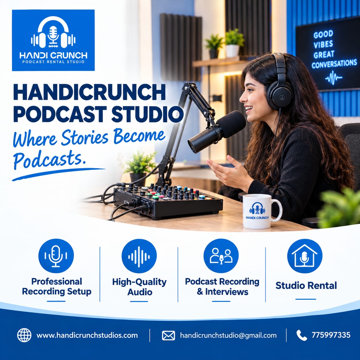  HandiCrunch Studio – Creative Podcast Studio in Jaipur