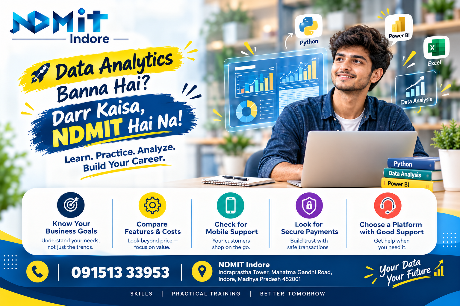  Data Analytics Course in Indore | Learn Python, Excel & Power BI – NDMIT