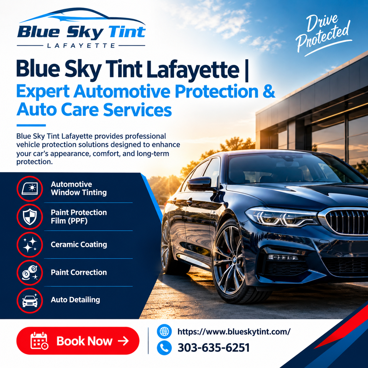 Blue Sky Tint Lafayette | Expert Car Protection & Automotive Care