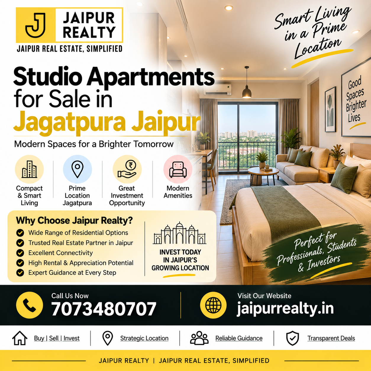  Studio Apartments for Sale in Jagatpura Jaipur