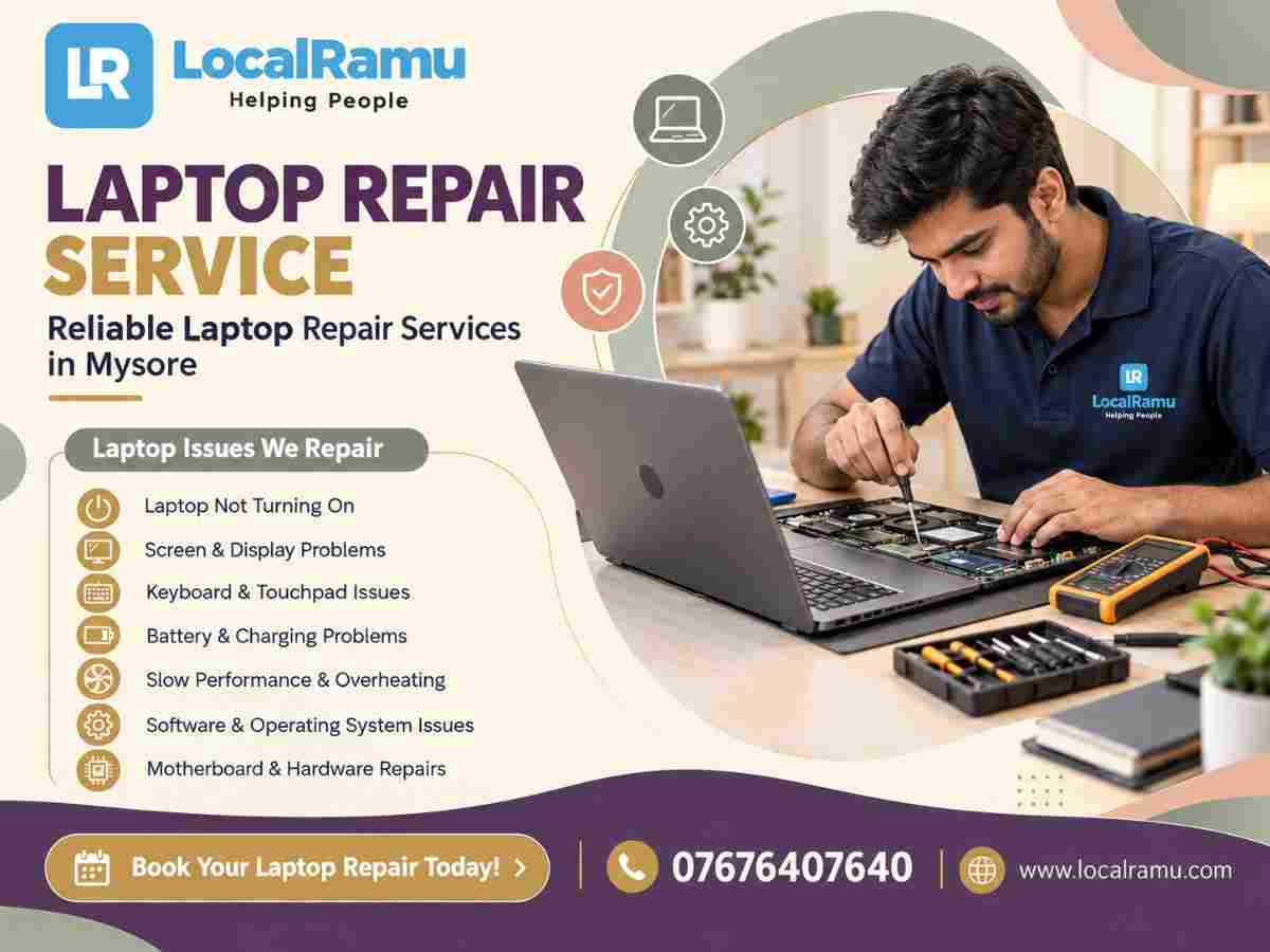  Modern Laptop Repair Service in Mysore by LocalRamu Services
