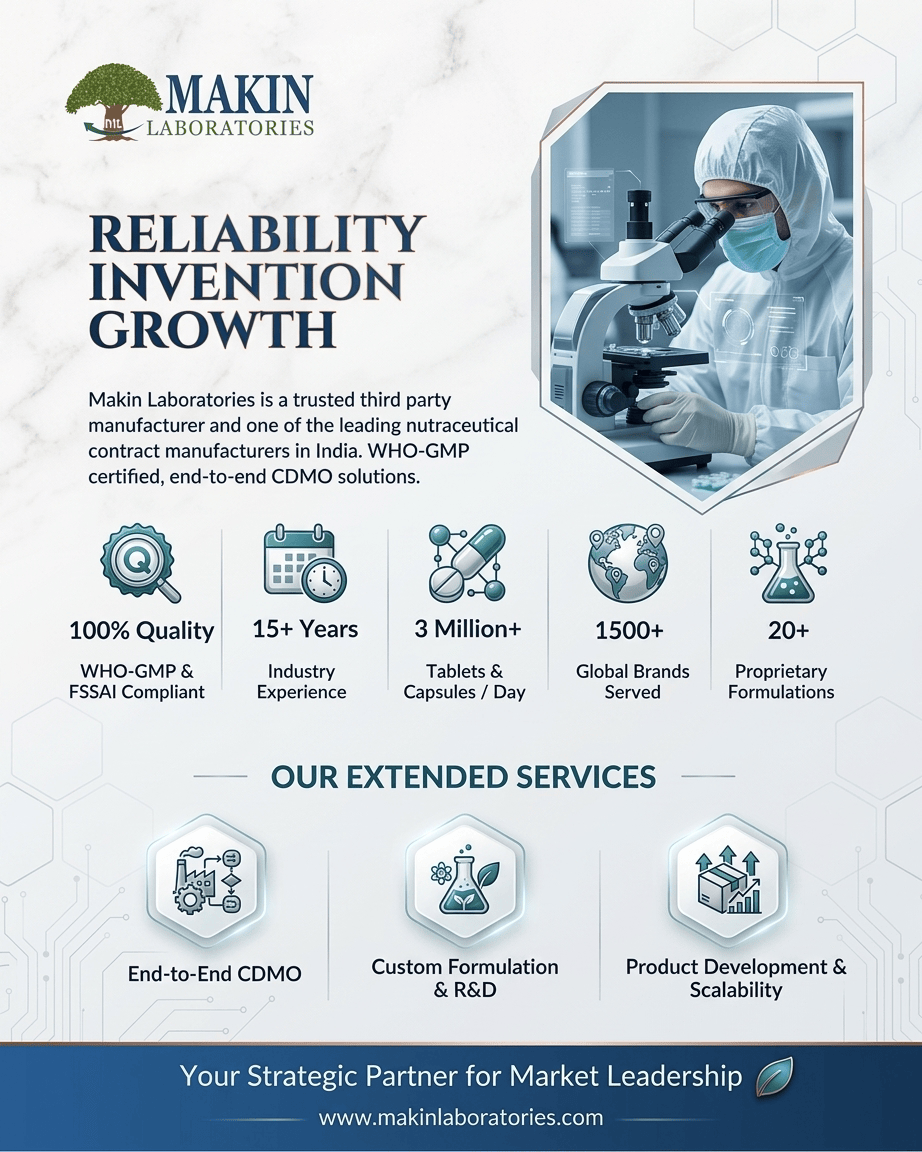  Leading Nutraceutical Manufacturers in India | Makin Labs