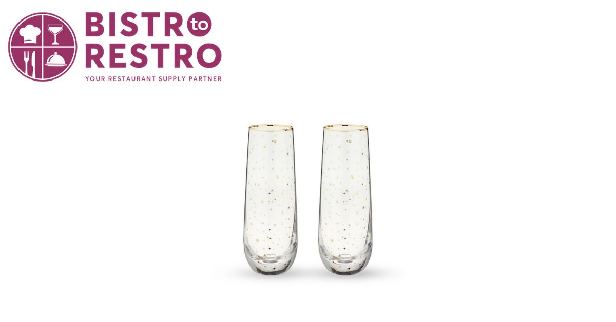  Twine Starlight Stemless Champagne Flute Set