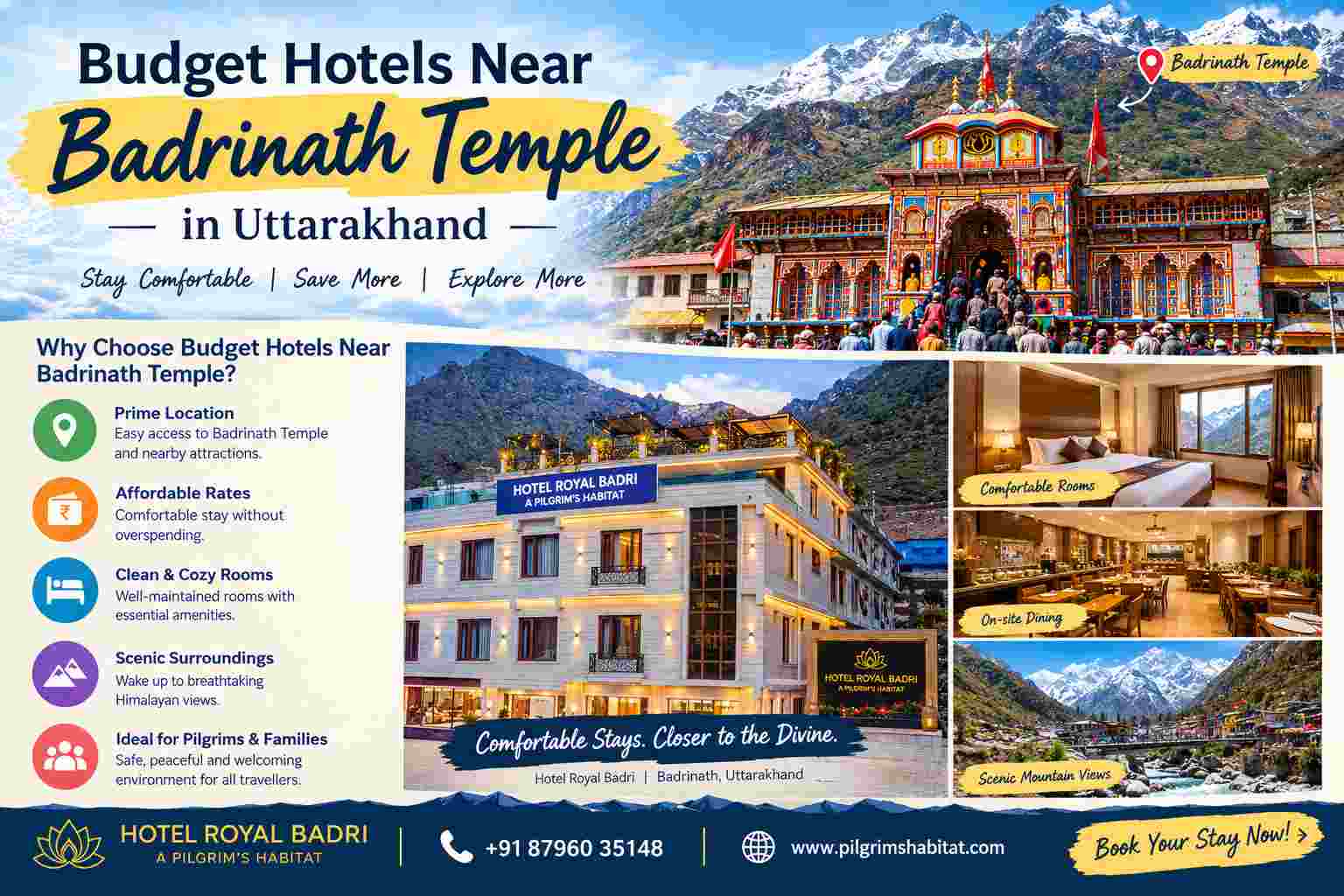  Budget Hotels Near Badrinath Temple in Uttarakhand