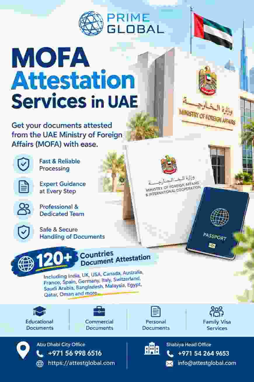  Complete MOFA Attestation Services in Dubai, UAE