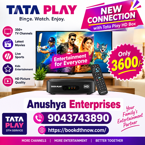  Tata Sky New Connection in Karur | Best DTH Connection & Offers | 9043743890