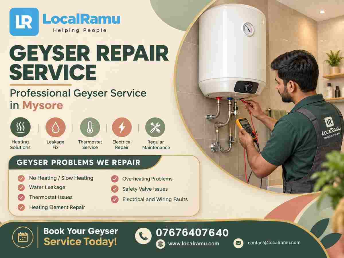  Smart Geyser Repair Service in Mysore by LocalRamu
