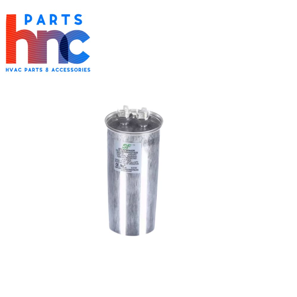  Trane SFCAP80440R Round Run Capacitor 80 MFD 370/440V