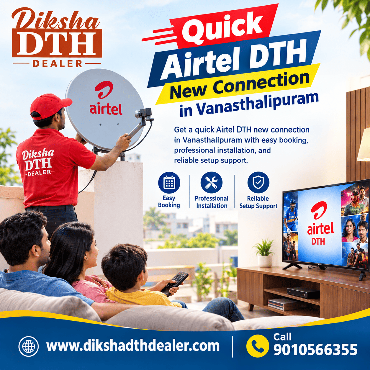  Quick Airtel DTH New Connection in Vanasthalipuram