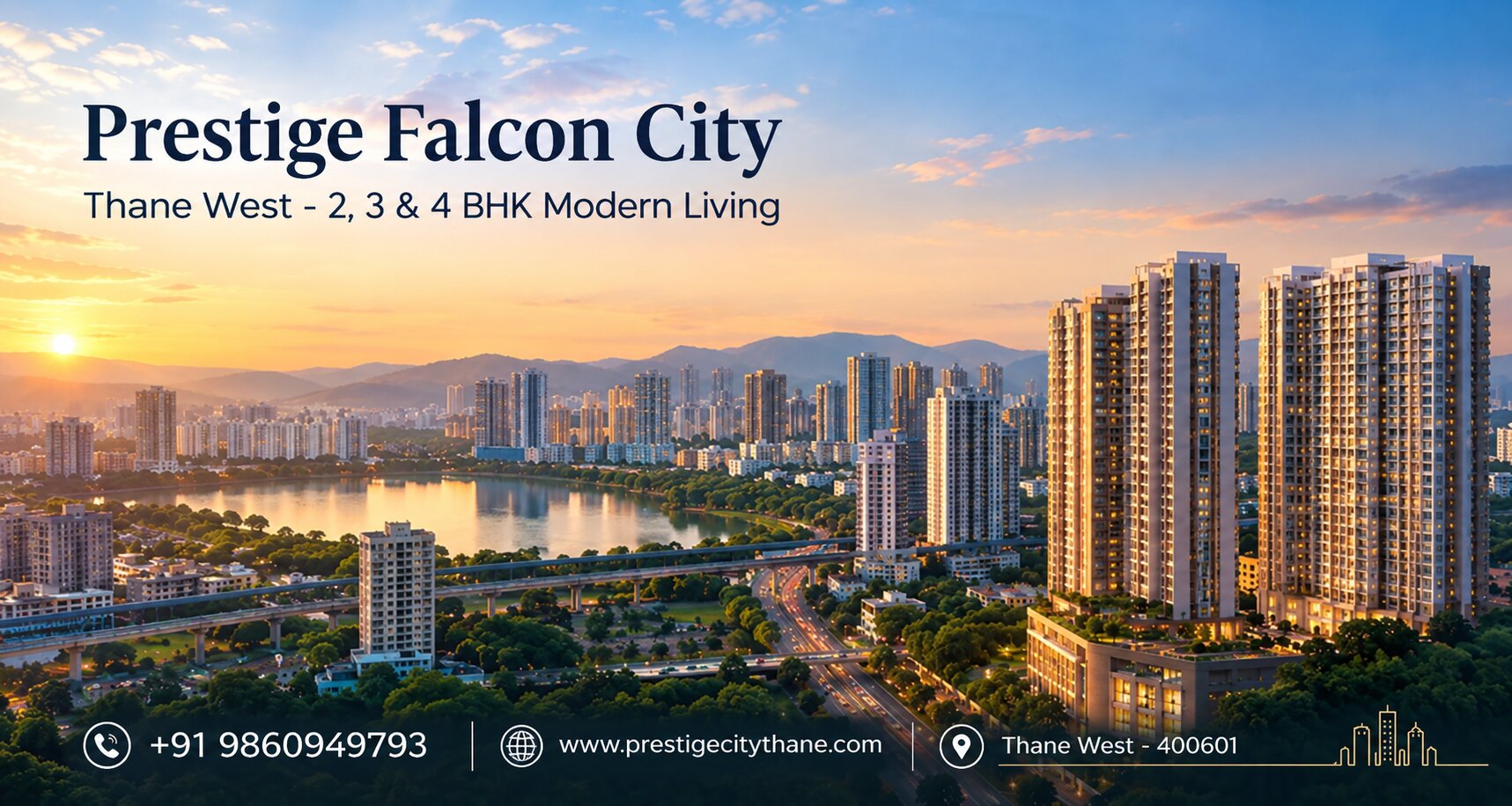  Prestige Falcon City Thane West - 2, 3 & 4 BHK Modern Living