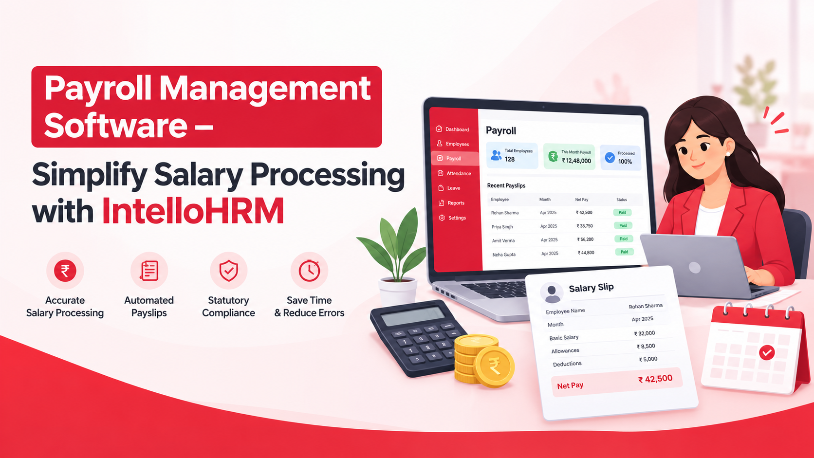  Payroll Management Software – Simplify Salary Processing with IntelloHRM