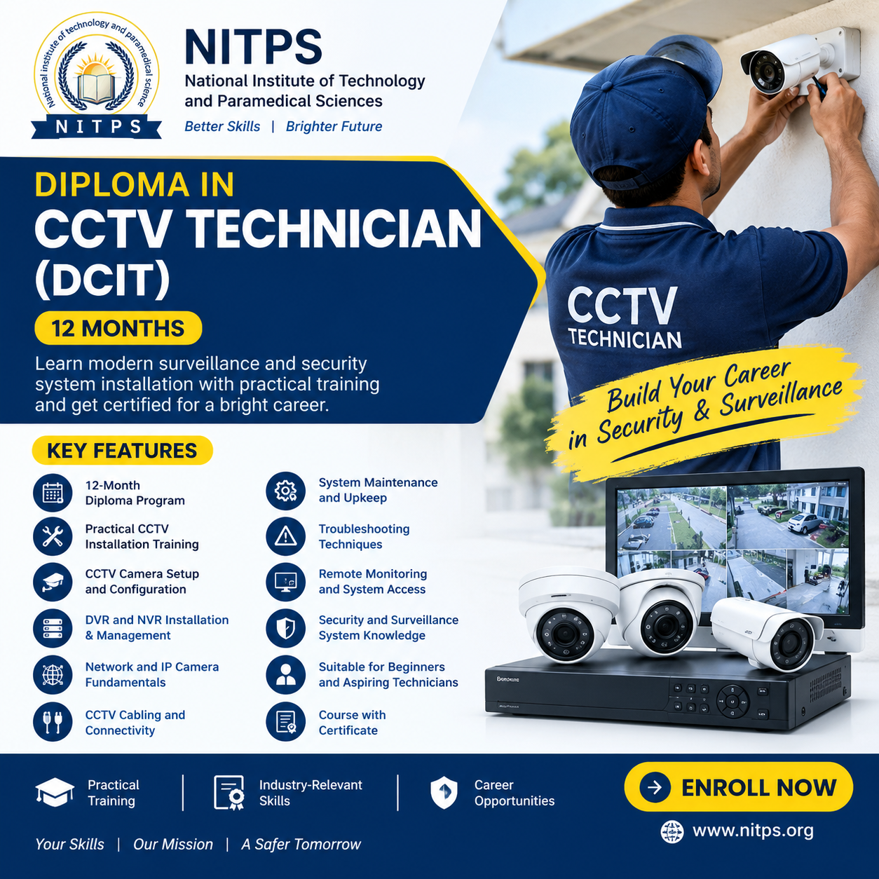  Diploma in CCTV Technician (DCIT) – 12 Months