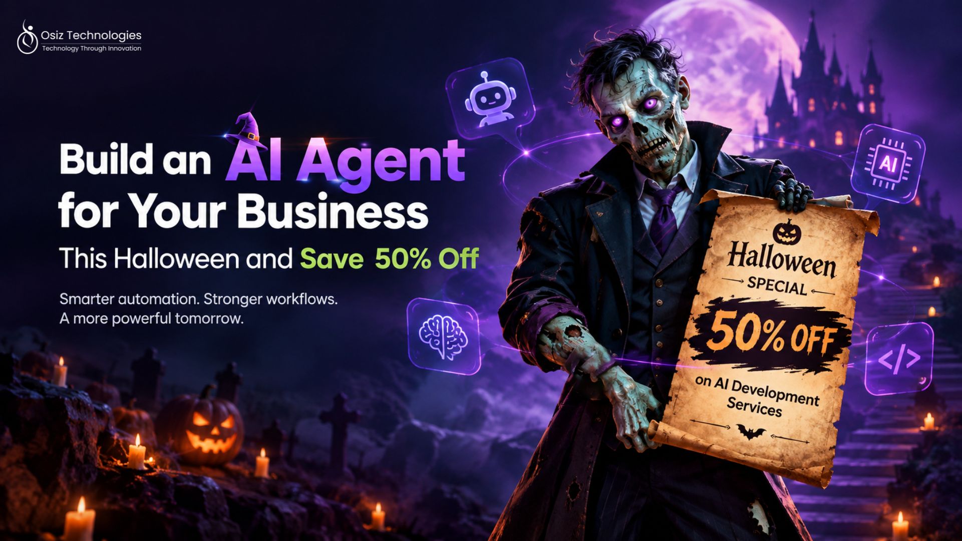  Build AI Agent for Your Business This Halloween and Save 50% Off