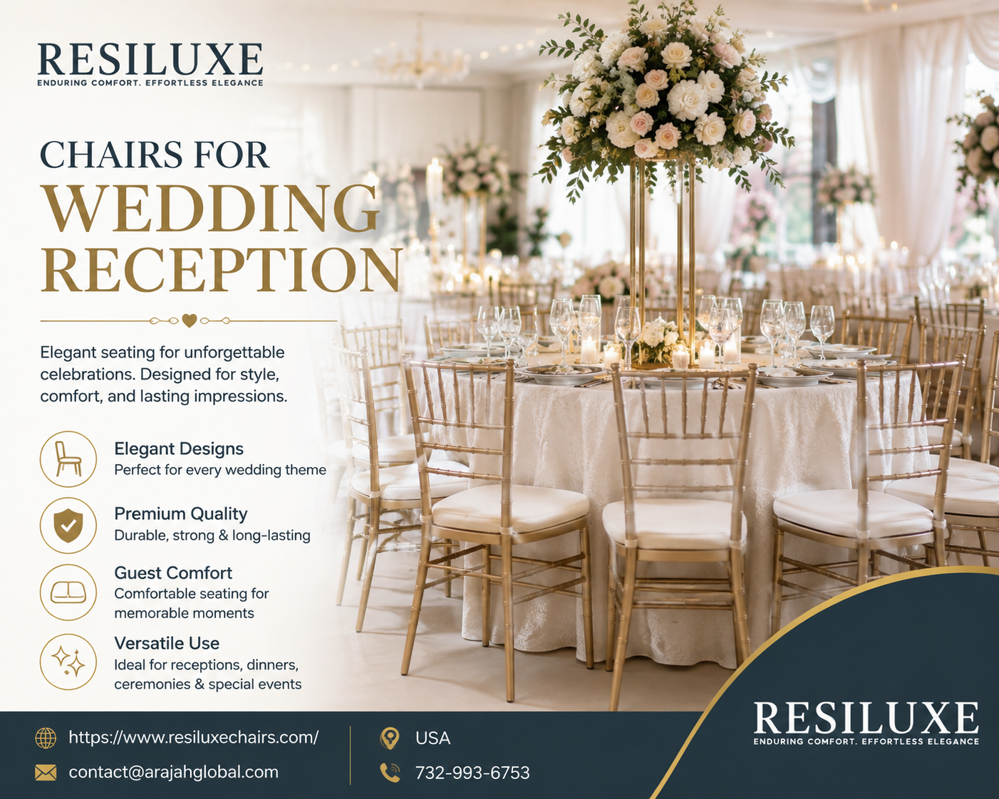  Premium Decoration Chairs for Wedding Events | Resiluxe Chairs