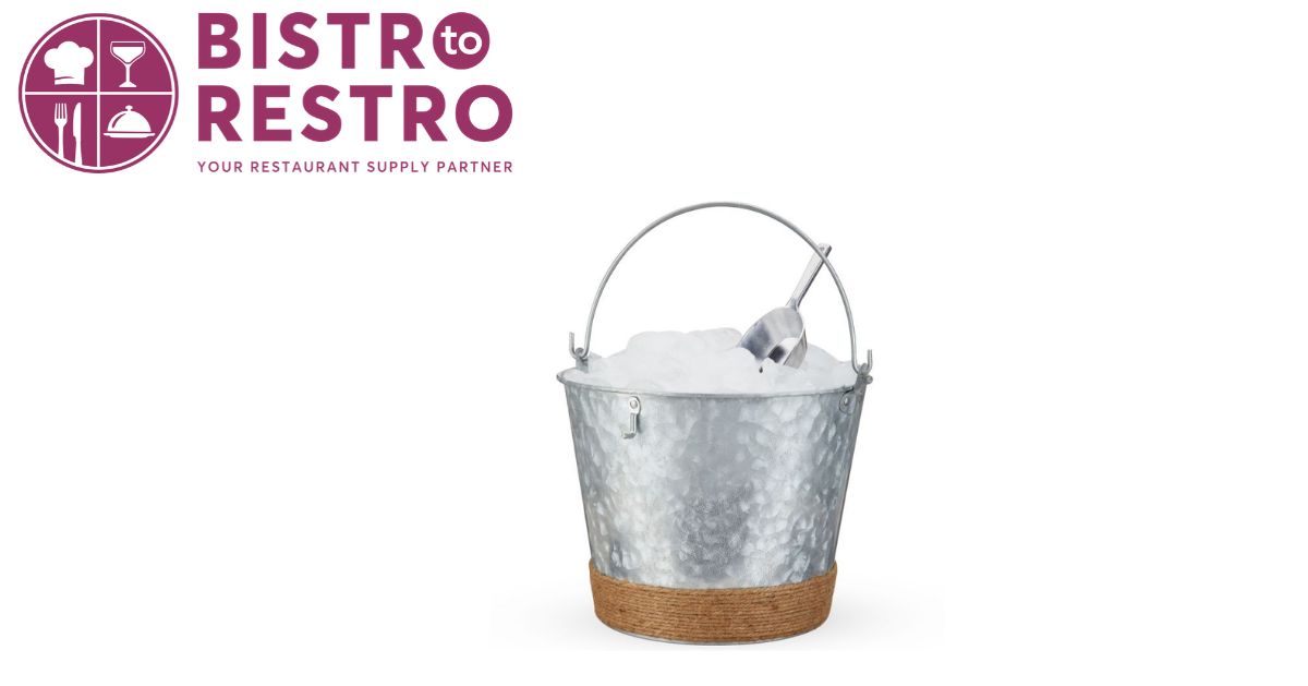  Twine 842094108800 Jute Wrapped Galvanized Ice Bucket
